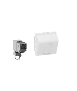 6634G – GGK 4D Data Cat6a 1 Poort 270° Half M45 Wit RAL9010